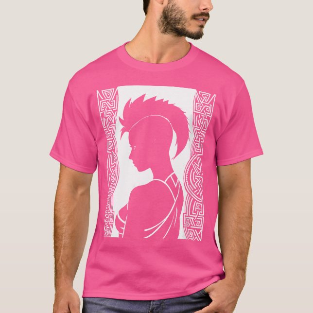 Womens Fantasy Post Punk Celtic Tribal Art Batcave T-Shirt (Vorderseite)