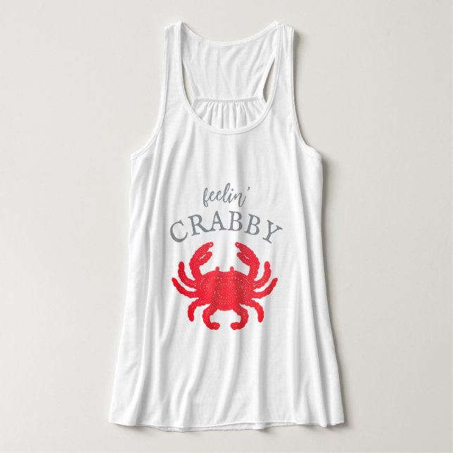 Women's Feelin Crabby Tank Top (Design Vorderseite)