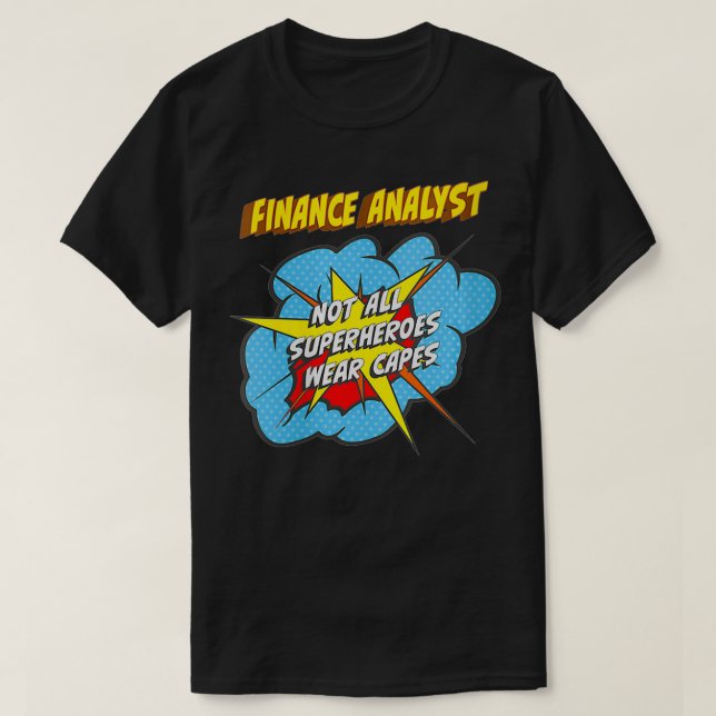 Womens Finance Analyst Funny Superhero Job VNeck T-Shirt (Design vorne)