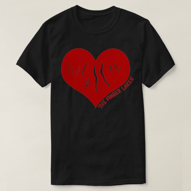 Womens Finger Lakes Herzstück I Liebe Finger Lakes T-Shirt (Design vorne)