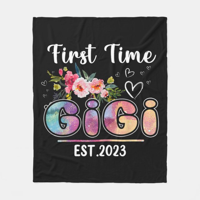 Womens First Time Gigi Est. 2023 Promoted To New Fleecedecke (Vorderseite)