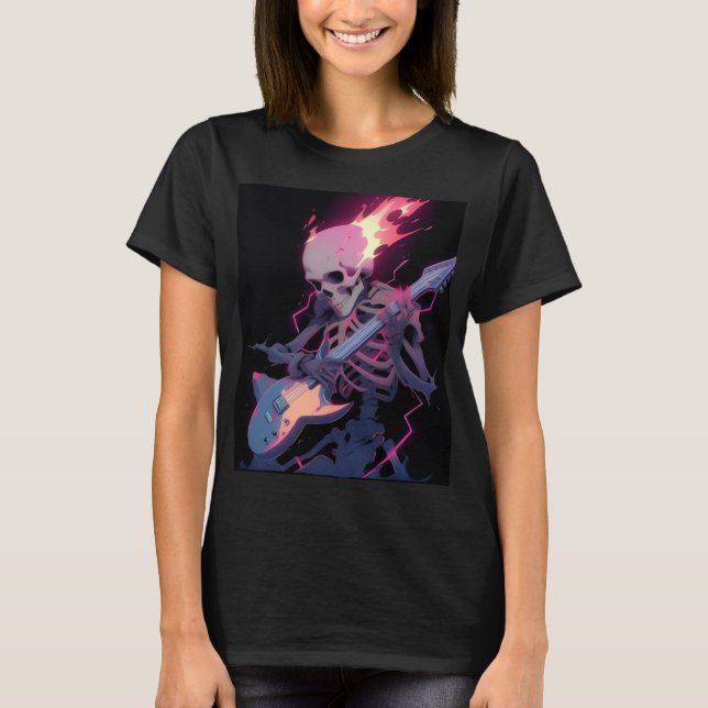 women's flaming rock skeleton t-shirt (Vorderseite)