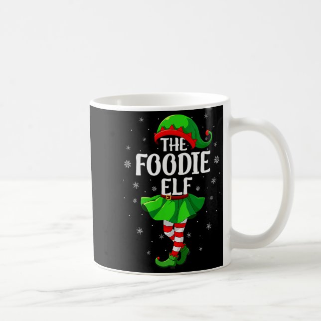 Womens Foodie Elf Christmas Girls Women Elf Squad  Kaffeetasse (Rechts)