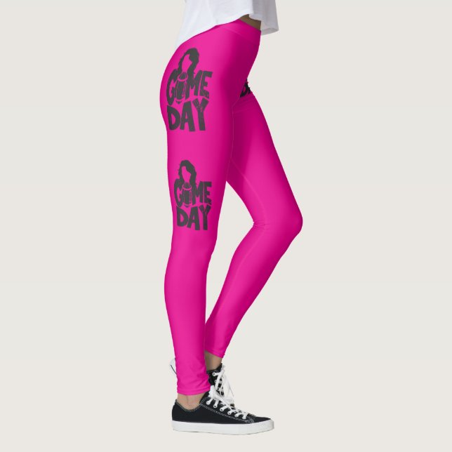 Women's Football Gameday Pink Leggings (Rechts)