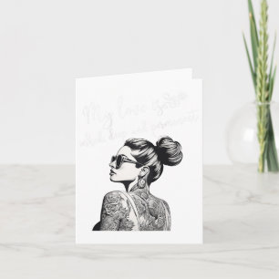 Womens for anti Valentine's Day Tattooed Single Wo Karte