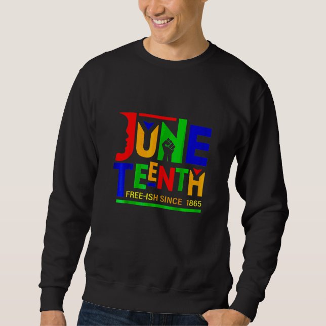 Womens Freeish Seit 1865 Melanin Ancestor Black H Sweatshirt (Vorderseite)