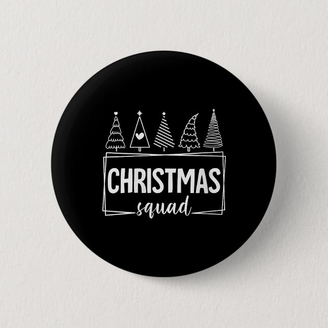 Womens Frohe Weihnachtsbaum Weihnachtsbaum Button (Vorderseite)