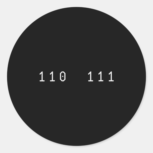 Womens Funny 67 Meme Binary Code Computer Science  Runder Aufkleber (Vorderseite)