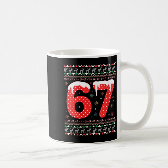 Womens Funny 67 Meme Christmas Pjs Six Seven Gen A Kaffeetasse (Rechts)