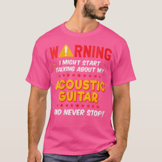 Womens Funny Acoustic Gitarre Joke Graphic T-Shirt