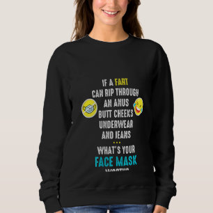 Womens Funny Anti Mask Furz Meme Frische Luft atme Sweatshirt