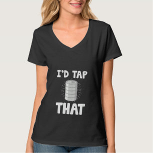 Womens Funny Barkeeper Steche Bartending Beer Keg T-Shirt