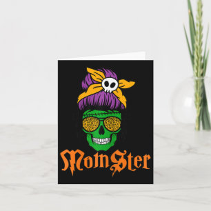 Womens Funny Beängstigend Momster Mama Monster Sku Karte