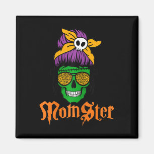 Womens Funny Beängstigend Momster Mama Monster Sku Magnet