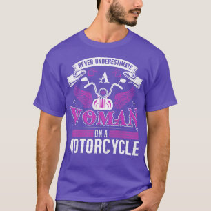 Womens Funny Biker Woman Biker Zubehör Motorcy T-Shirt