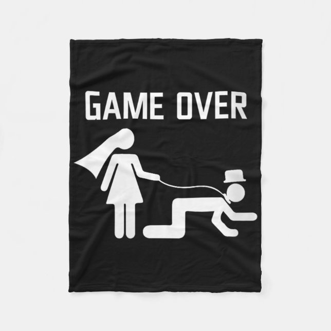 Womens Funny Bride Groom Wedding Bachelor Bachelor Fleecedecke (Vorderseite)