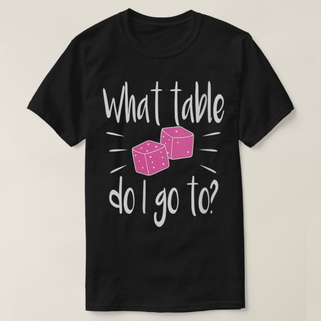 Womens Funny Bunco Player Geschenk Welches Tischdi T-Shirt (Design vorne)