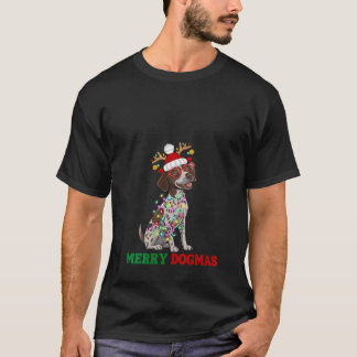 Womens Funny Christmas German Shorthaired Pointer  T-Shirt