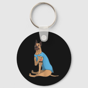 Womens Funny Dog Great Dane I Liebe Mama Tattoo Ge Schlüsselanhänger