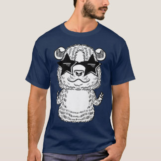 Womens Funny Guinea Pig With Sunnlgasses T-Shirt