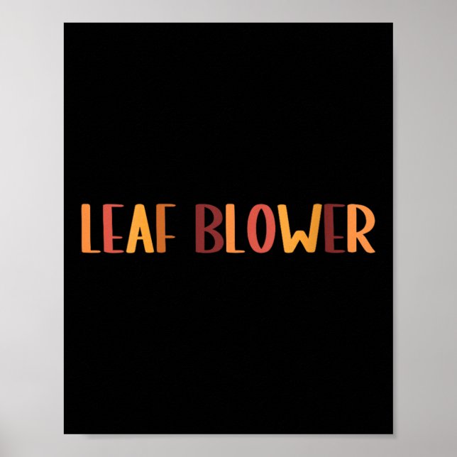 Womens Funny Leaf Blower Fall Costume Couple Hallo Poster (Vorne)