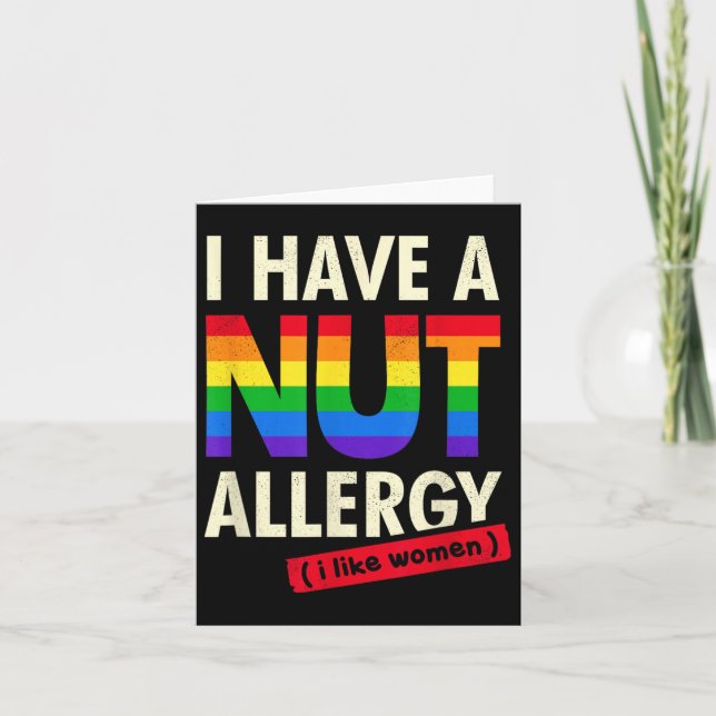 Womens Funny Lesbian Shirt Ich habe eine Nut Aller Karte (Vorderseite)