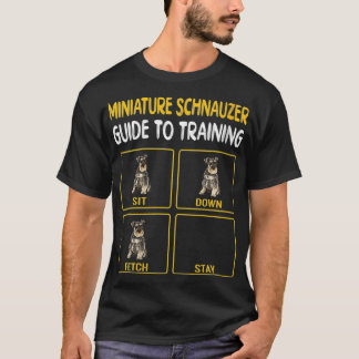 Womens Funny Miniature Schnauzer Guide zum Trainin T-Shirt