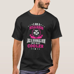 Womens Funny Pool Billiards Mama Design Cue T-Shirt