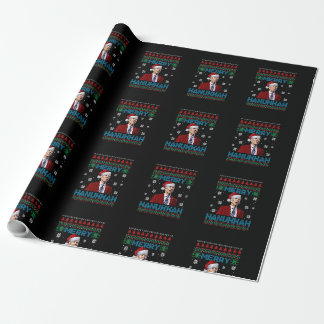 Womens Funny Santa Joe Biden Merry Hanukkah Ugly C Geschenkpapier