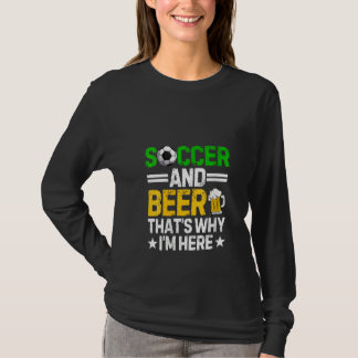 Womens Funny Soccer And Beer Daddy Father's Day Dr T-Shirt