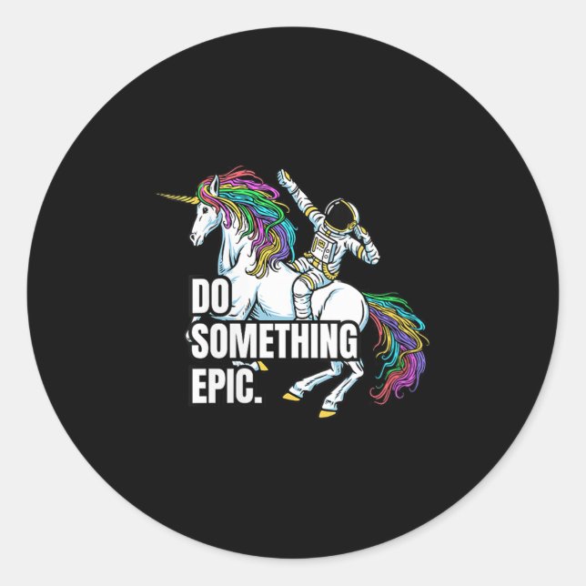 Womens Funny Spacecore Motivational Graphic, Do So Runder Aufkleber (Vorderseite)