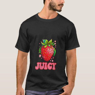 Womens Funny, Sweet Juicy Strawberry Joke Pun V Ne T-Shirt