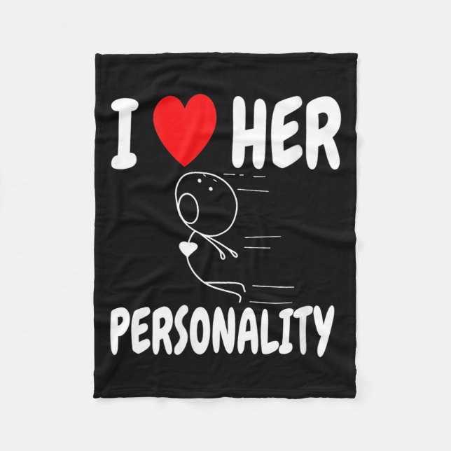 Women's Funny Valentine's Day Couple Matching I Lo Fleecedecke (Vorderseite)