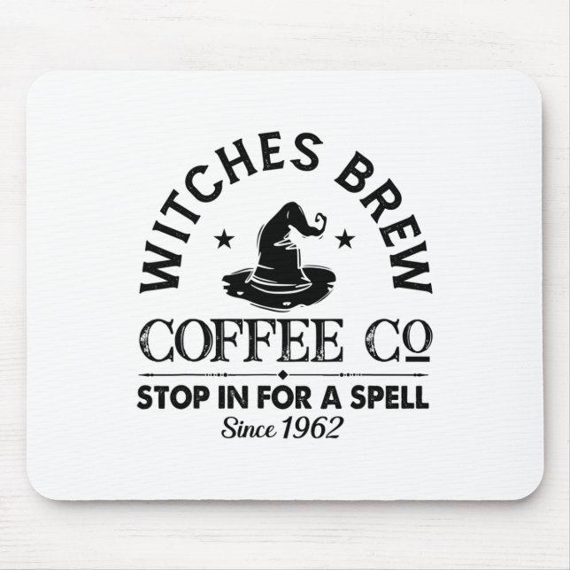Womens Funny Witch Hexen Brew Coffee Hallowe Mousepad (Vorne)