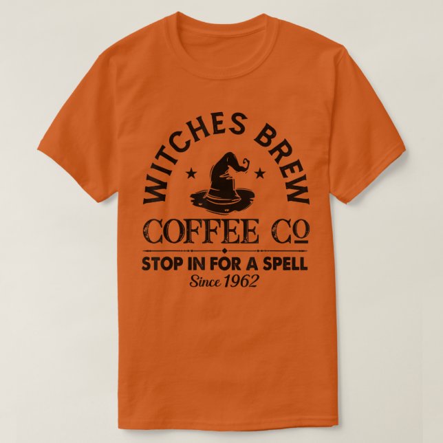 Womens Funny Witch Hexen Brew Coffee Hallowe T-Shirt (Design vorne)