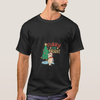 Womens Furry und Bright Feline Claws Kitten Cat lo T-Shirt