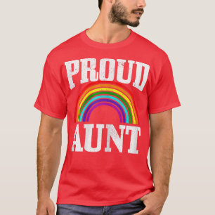 Womens Gay Pride Proud Tante LGBTQ Regenbogenflagg T-Shirt