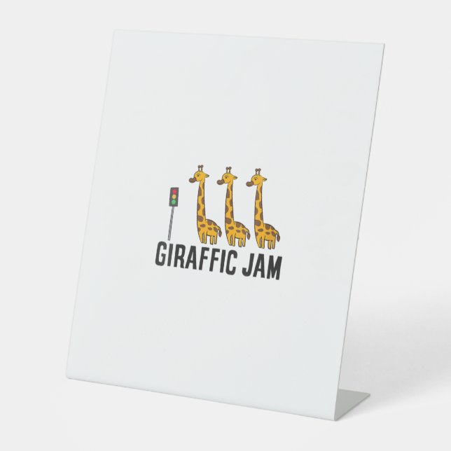 Womens Giraffic Jam Funny Giraffe Giraffe Pun Cute Sockelschild (Vorderseite)