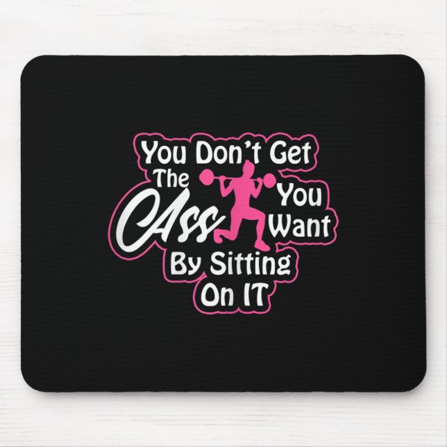 Womens Glutes Workout Day Insrational Motivational Mousepad (Vorne)