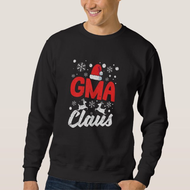 Womens Gma Claus Santa  Grandma Christmas Pajamas  Sweatshirt (Vorderseite)