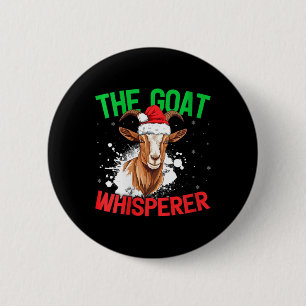 Womens Goat Whisperer Xmas Dekoration Weihnachtsma Button