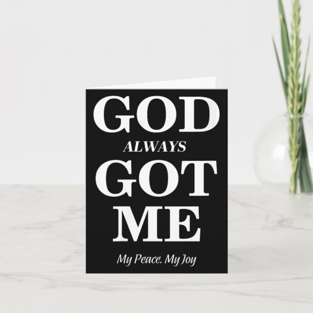 Women's God Always Got Me, My Peace My Joy Cool Qu Karte (Vorderseite)