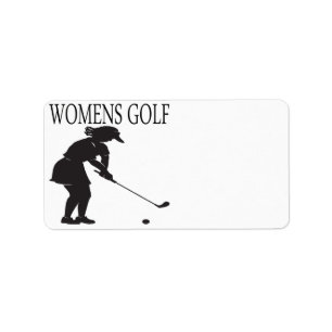 Womens Golf Adressaufkleber
