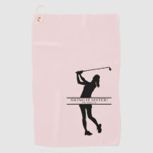 Womens Golf Silhouette Personalized Monogram City