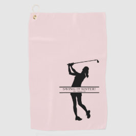 Womens Golf Silhouette Personalized Monogram City Golfhandtuch
