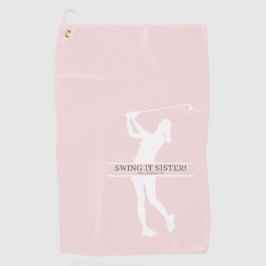 Womens Golf Silhouette Personalized Monogram City Golfhandtuch