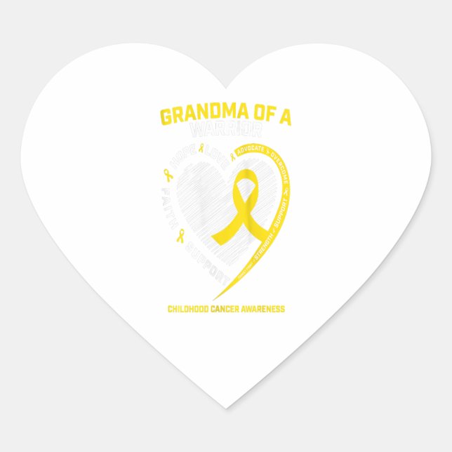 Womens Grandma Grandson Grandtochter Kindheit Herz-Aufkleber (Vorderseite)