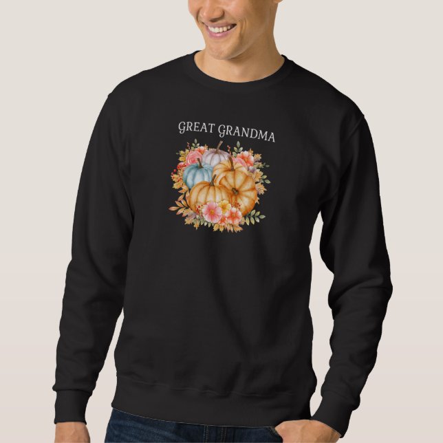 Womens Great Grandma Colorful Pumpkins Fall Autumn Sweatshirt (Vorderseite)