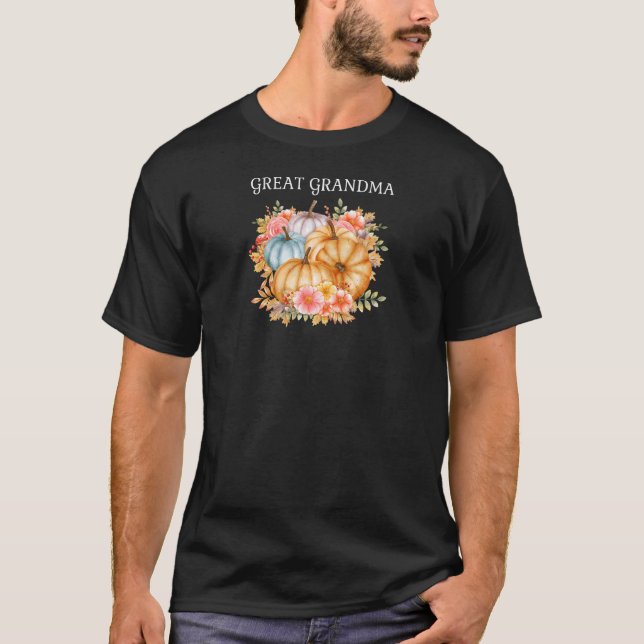 Womens Great Grandma Colorful Pumpkins Fall Autumn T-Shirt (Vorderseite)