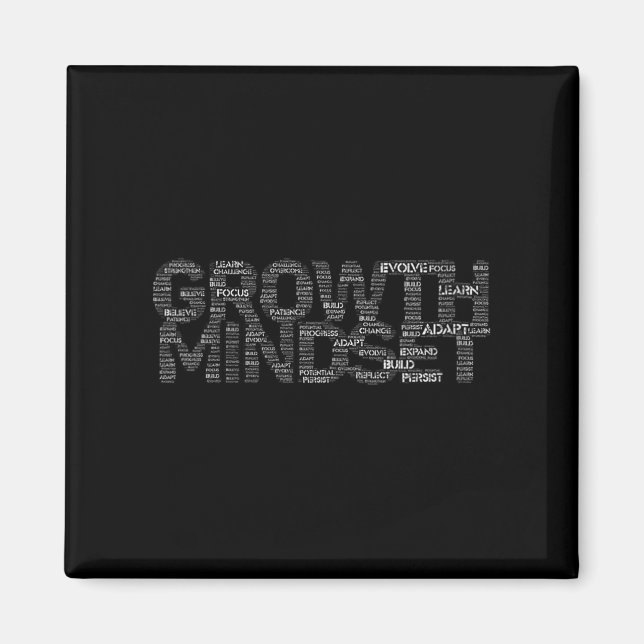 Womens Growth Mindset Motivation And Insrational V Magnet (Vorne)